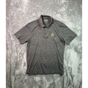 Pittsburgh Pirates Polo Shirt Men Large Gray Vineyard Vine Performance